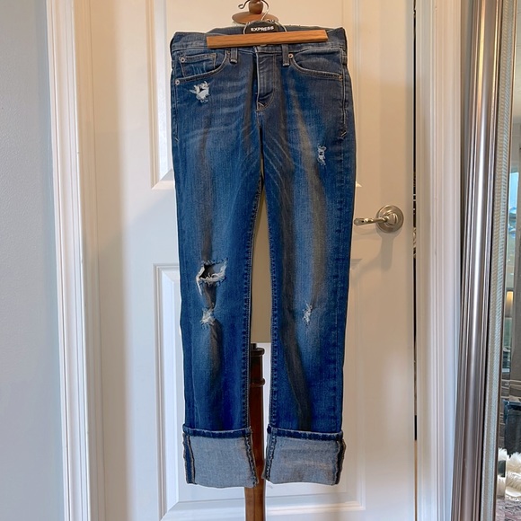 Express Denim - Express Mid-Rise Cropped Skinny Jean